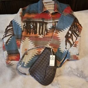 VICI Fringe Jacket and Saddlebag Purse